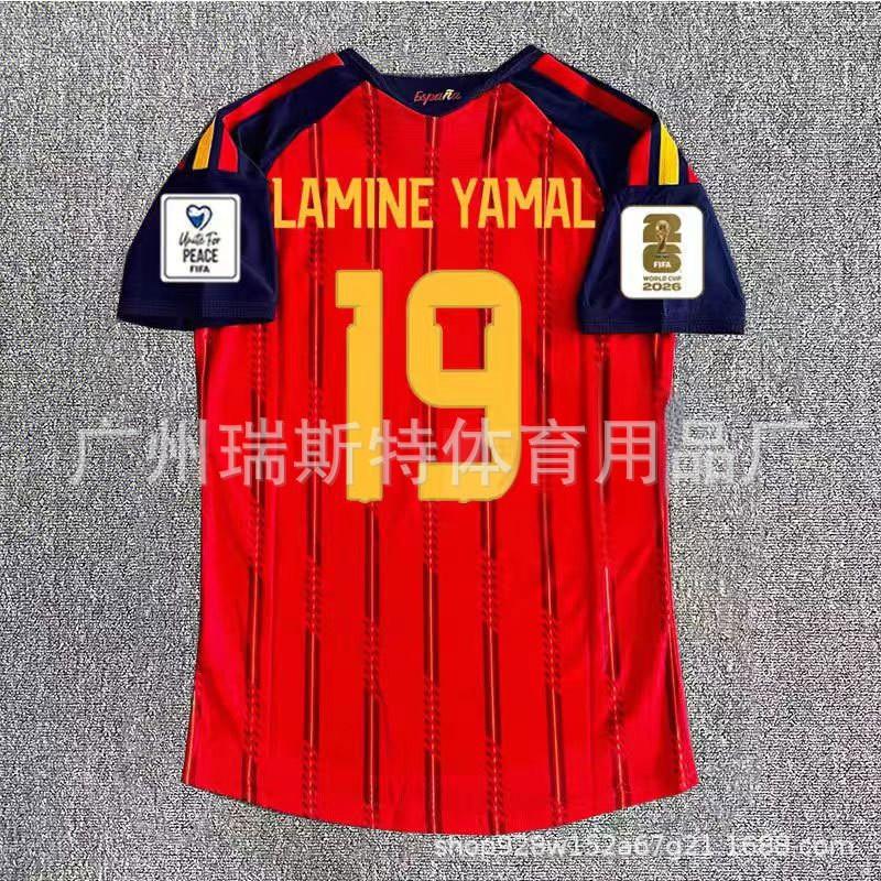 2026 Spain Home Away Soccer Jerseys 19 Yamal Pedri Adult Sports Training Men