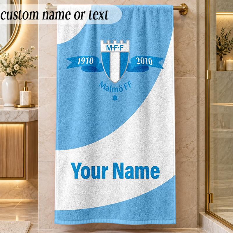Beach TowelMalmö FF Custom Name Text Personalized Soft Towel for Beach Pool Indoor Home Decor Gift