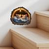 Креативные 3D-наклейки на стену «Дыра в стене от мыши», Самоклеящиеся, Не оставляющие следов, Съемные декали для декора стен дома
