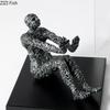 Креативная абстрактная статуэтка персонажа из смолы Акриловая витрина Настольное украшение Современные фигуры Скульптура Эстетическое украшение для комнаты