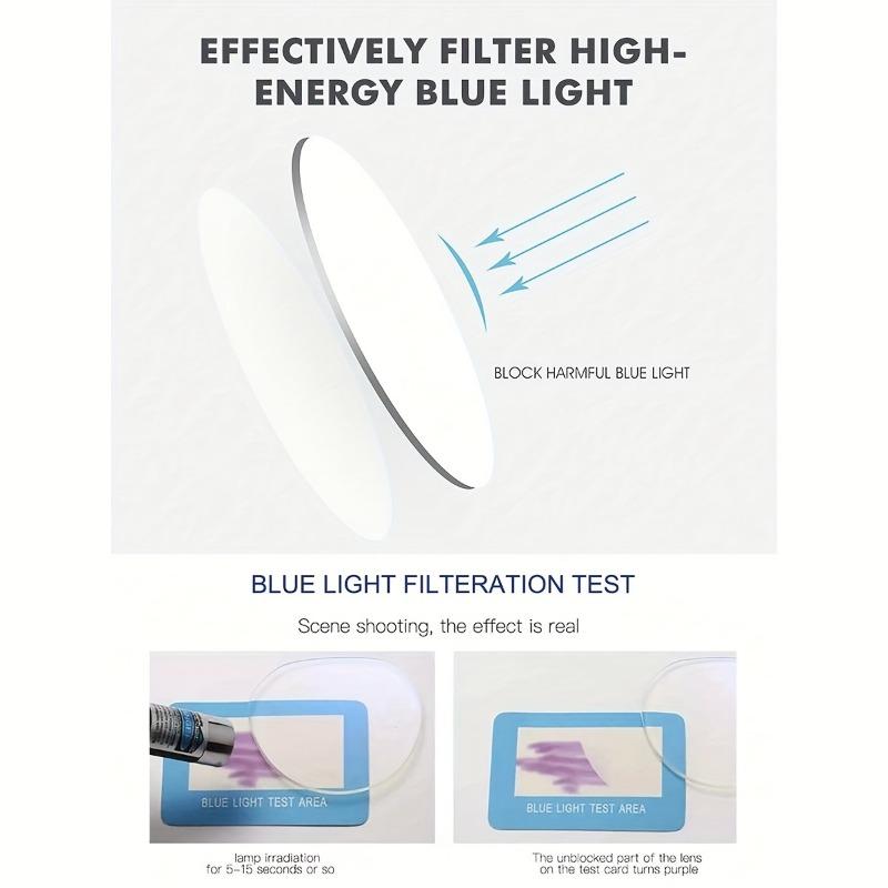 2 шт. Женские квадратные очки, блокирующие синий свет - Минималистичные черные и прозрачные, идеально подходят для школы/офиса