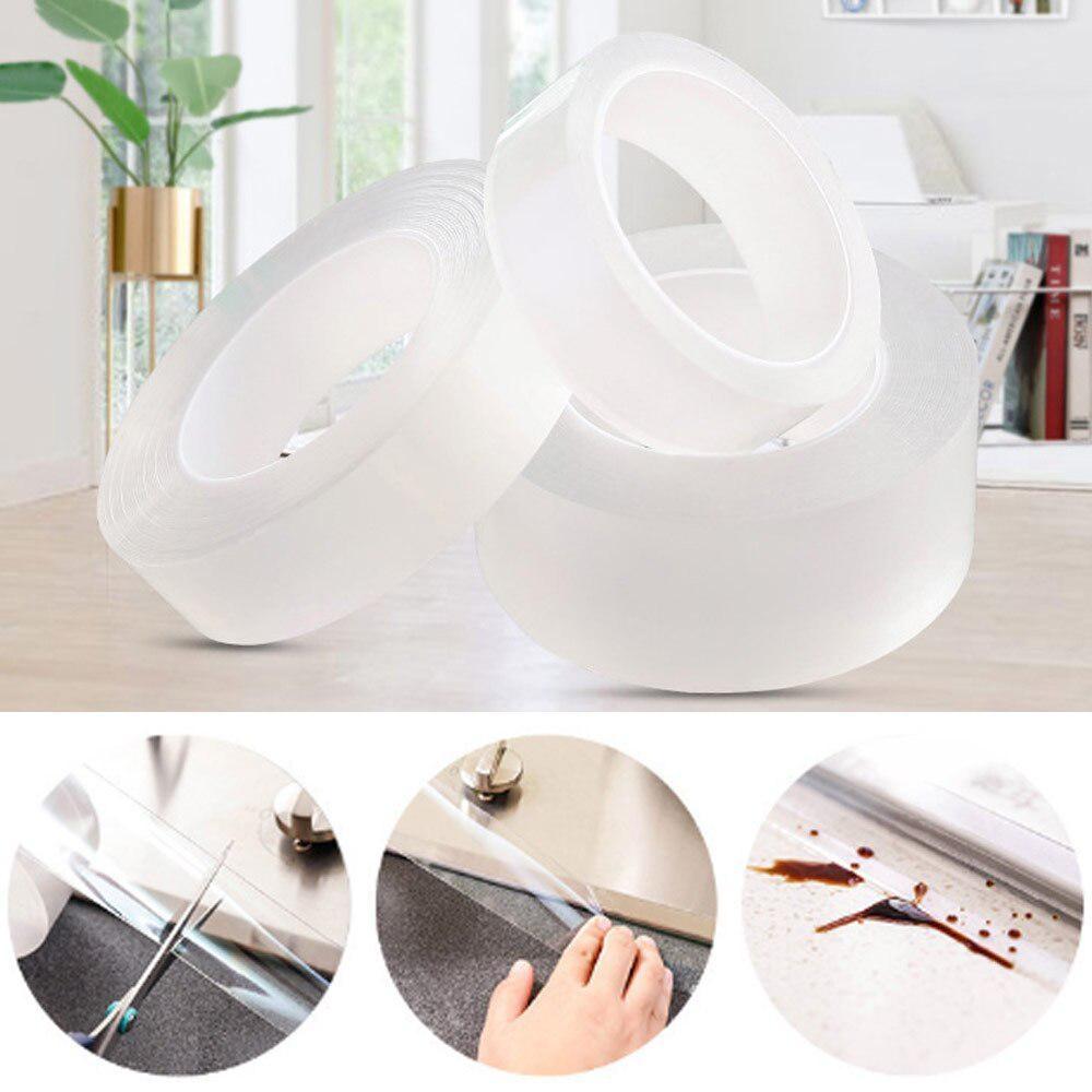 Новый двухсторонний скотч Nano Tracsless, прозрачный, многоразовый, прочный, водонепроницаемый, устойчивый к воздействию тепла, очищаемый, специальный для автомобилей