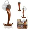 Floating Spilling Coffee Cup Sculpture Kitchen Decoration Spilling Magic Pouring Splash Creative Desktop Decor Home Decoration
