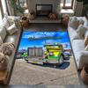 Peterbilt Heavy Trucks Customized Name Carpet Suitable for Dormitory Playrooms Entryway Dining Room Antislip Carpet Anime Office Decor Spiritual Gift