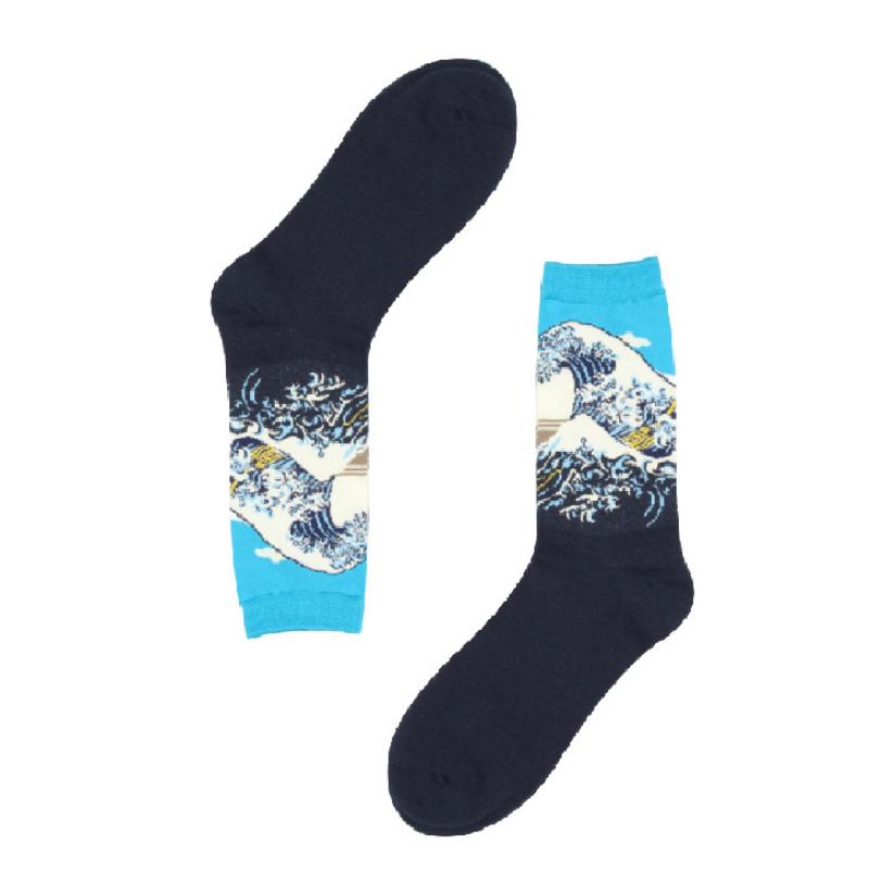 New Arrival Fashion Socks Crew Cotton Socks Famous Oil Painting Art Socks Women Men Unisex Socks