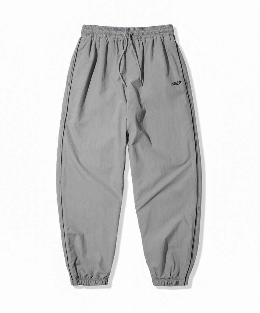1993STUDIO Symbol Logo Curve Color Block Nylon Pants_Gray