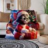 Christmas Santa Cat Gift Box DecorationBlanket Flannel Throw Blanket for Sofa, Bed, Travel, Camping, Office