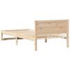Natural Wooden Bed Frame with Headboard 90 x 200 cm Solid Pine Wood
