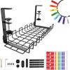 No Under The Table Cable Management Rack Wrought Iron Wire Storage Rack Row Plug Hanging Basket Office Storage Rack Punching