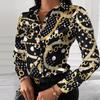 S-XXL Women's Printed Long-sleeved Shirt