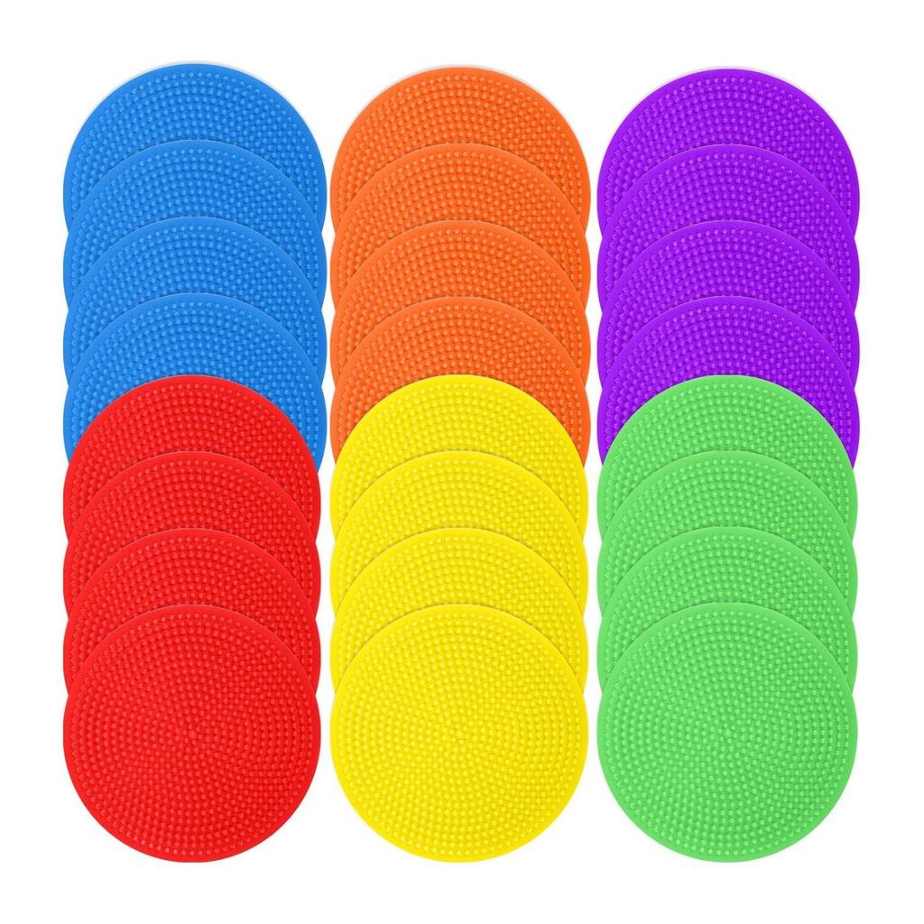 24 Pieces Agility Circle Markers PVC Non-Slip Sports Training Suitable for Physical Education