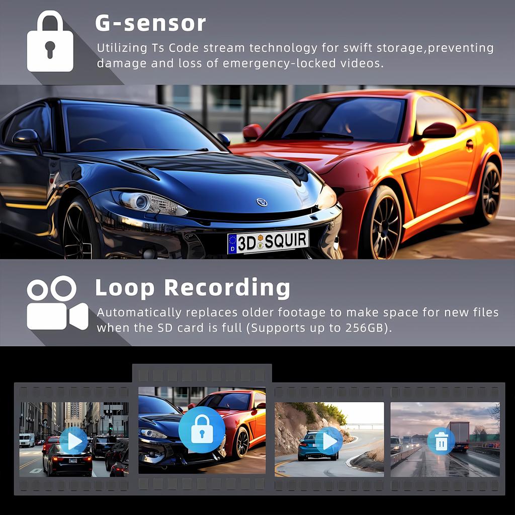 3 Channel WIFI Dash Cam HD 1080P Car Dvr Interior Vehicle Three Way Camera Mini DVRs Recorder Video Registrator Dashcam Camcord