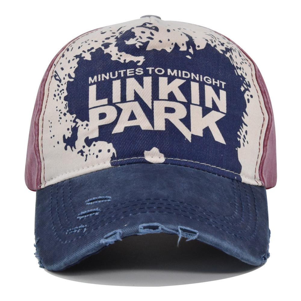 Бейсболка с принтом граффити Linkin, хлопковая, повседневная, регулируемая, солнцезащитная, дышащая шляпа