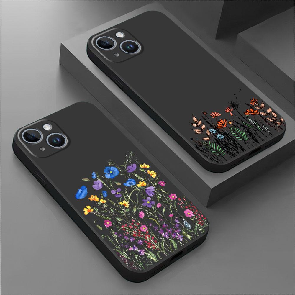Чехол-органайзер 'Цветок бабочки' для Google Pixel 7 Pro 7a 8 Pro 6a 6 Pro Черный Мягкий чехол