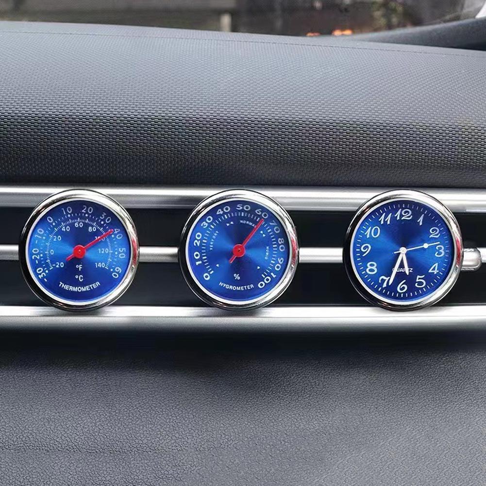 Car Clock Auto Watch Thermometer Hygrometer Home Automobiles Interior Decoration Ornament Automotive Clock In Car Accessories