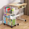 Removable Bookshelf Under Desk Shelf Classroom Floor Book Organizer Desk Side Trolley for Students Storage Bookcase with Wheels