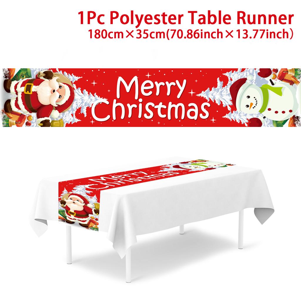 Рождественская скатерть-дорожка Веселое рождественское украшение для дома 2024 Скатерть Рождественский орнамент Навидад Натал Подарок на Новый год 2024