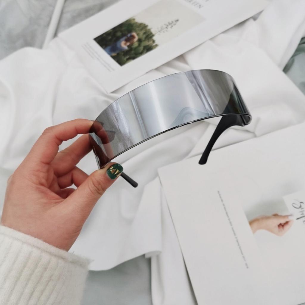 Солнцезащитные очки Futuristic Warrior: Модные интегрированные очки для вечеринок с персонализированной повязкой на голову