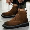 Зимние мужские классические кожаные ботинки в стиле ретро для спорта на открытом воздухе, ходьбы, альпинизма, путешествий, нескользящие, удобные ботинки