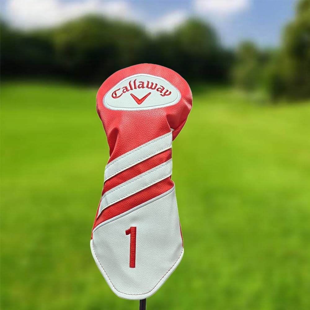 Чехол для клюшек для гольфа Callaway Включает чехлы для айронов, фейрвейных вудов и драйвера Набор из 4 предметов ELLIE&LEO, Чехлы, Чехлы, (красный) [Использовал]