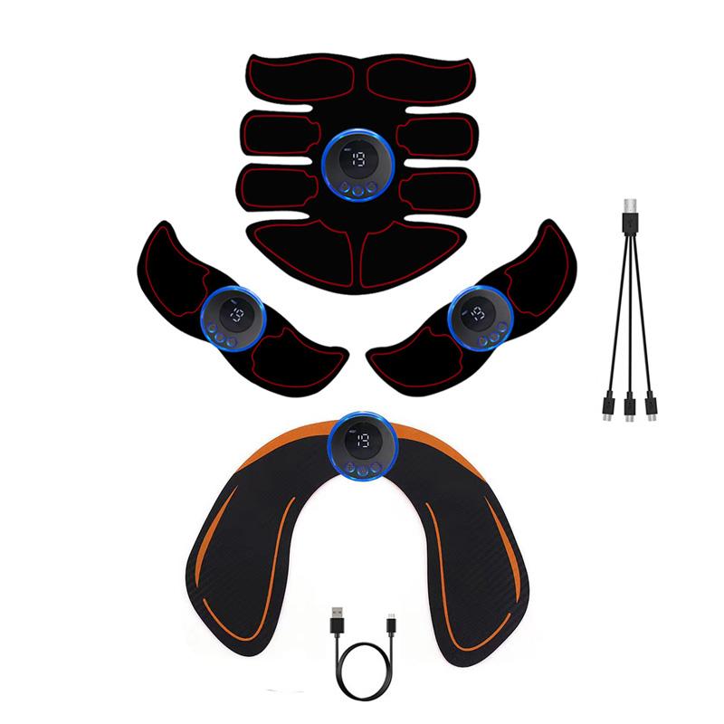 EMS Мышечный Стимулятор Тренажер для Пресса Мышечный Тоник USB Перезаряжаемый Электрический Массажер Нога Рука Живот Похудение Фитнес Тренировка Унисекс