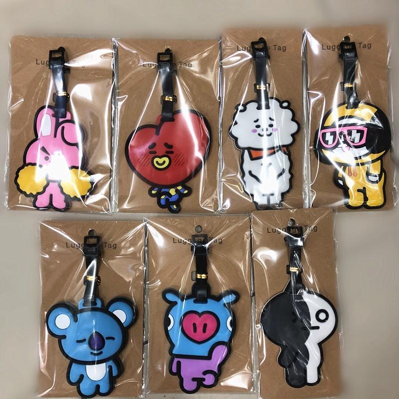 Бангтан Kpop Парни Бтс Bt21 Тата Чимми Куки Ар Джей Коя Манг Шуки Бирка для багажа