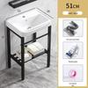 Stainless Steel Bracket Ceramic Wash Basin with Faucet