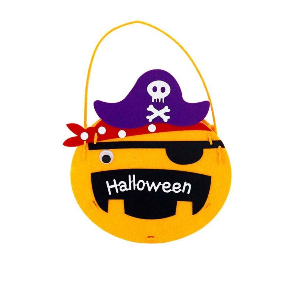 Ghost Bat DIY Trick or Treat Bag Non-woven Fabric Pumpkin Handbag DIY Halloween Candy Bag  Toddlers