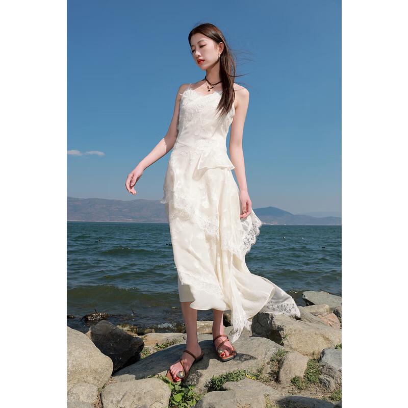 Платье-комбинация макси из кружева с V-образным вырезом Sancai больших размеров