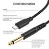 USB Type C к 6,35 мм 1/4 дюйма TS аудио интерфейсный кабель микрофонный шнур для записи гитары и создания музыки