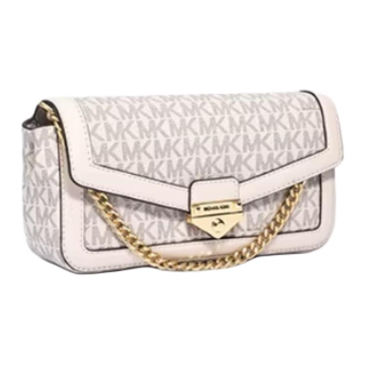 Michael Kors Soho Classic Monogram Магнитная застежка ПВХ Сумка-тоут Женские сумки-тоут Ванильно-белый 35S6G1SC5B-278