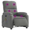 VidaXL Fauteuil inclinable de massage électrique gris foncé 3204924