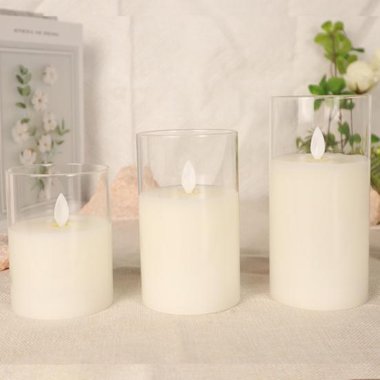 LED Candle Lamp Flickering Flameless Smokeless Battery Operated Simulation Candle Light Centerpiece Table Decor