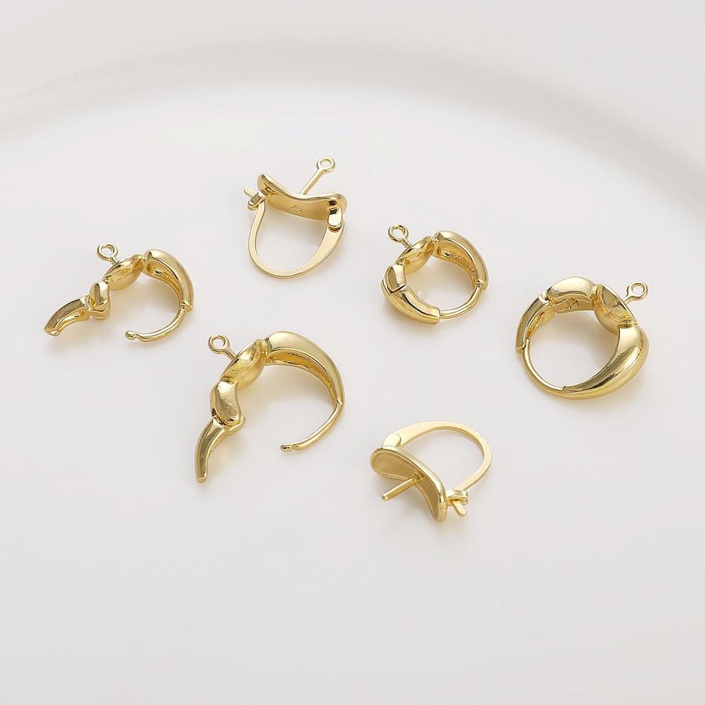 1 пара латунных серег с застежкой, серьги с крючками для модных женщин и девочек, изготовление сережек