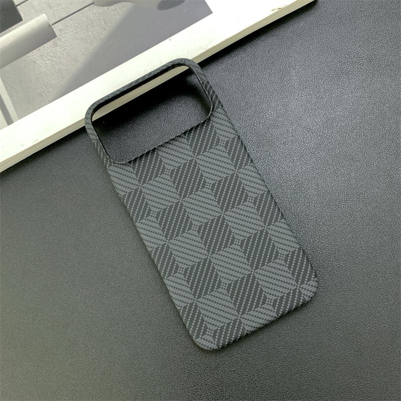 Carbon Fiber Pattern Chessboard Style Phone Case for For Iphone 17 Pro Max 16 1 14 13 Contrast Clash Color Ultra Thin Bumper Cover