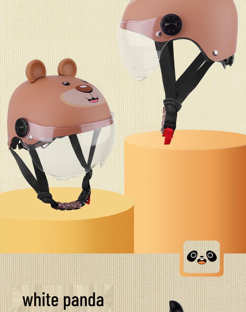 Children's Cycling Helmet with Anti-fog UV Goggles and Sound Ears