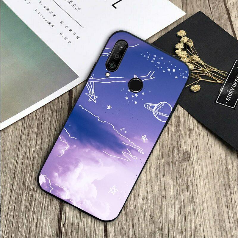 Фиолетовая эстетика Для Huawei Nova 12s 12i 11i 7i 8i Y73 Y70 Y90 Y60 Y72 Y61 Y91 9 10 SE P30 Pro P40 Lite Чехол