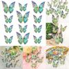 3D Butterfly Wall Decor 12Pcs Small Large 2 Sizes Colorful Butterfly Decorations for Birthday Party Adhesive Stickers