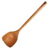 Luxshiny Wooden Wok Spatula Turner with Long Handle, Frying Shovel, Wok Shovel, Cooking Spoon, Kitchen Utensil, Flat Frying Spatula, Cooking Shovel, F