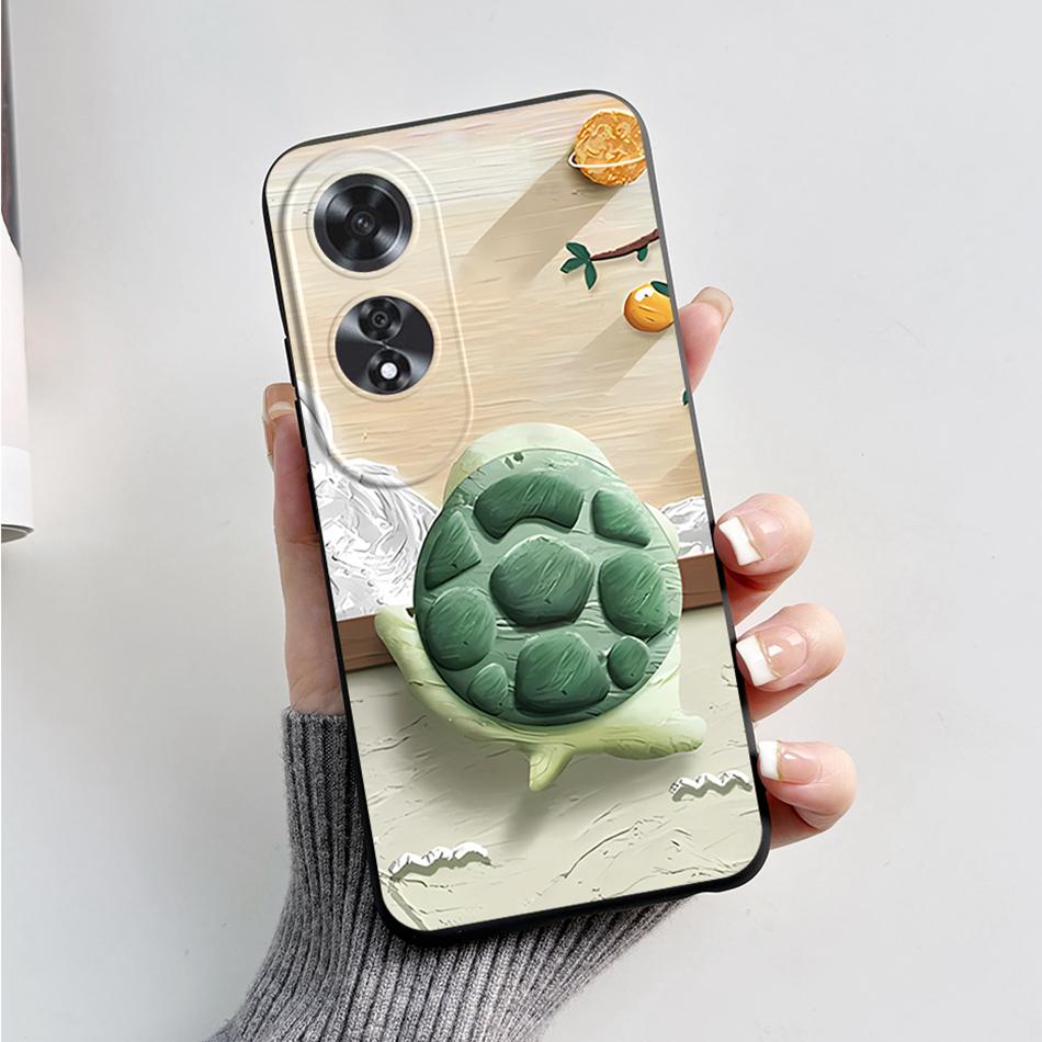 Чехол для Oppo A60 CPH2631 Милый Мультяшный Медведь Лягушка Расписной Ударопрочный Мягкий Задний Чехол для Oppo A60 OppoA60 A 60 4G Силиконовый Бампер