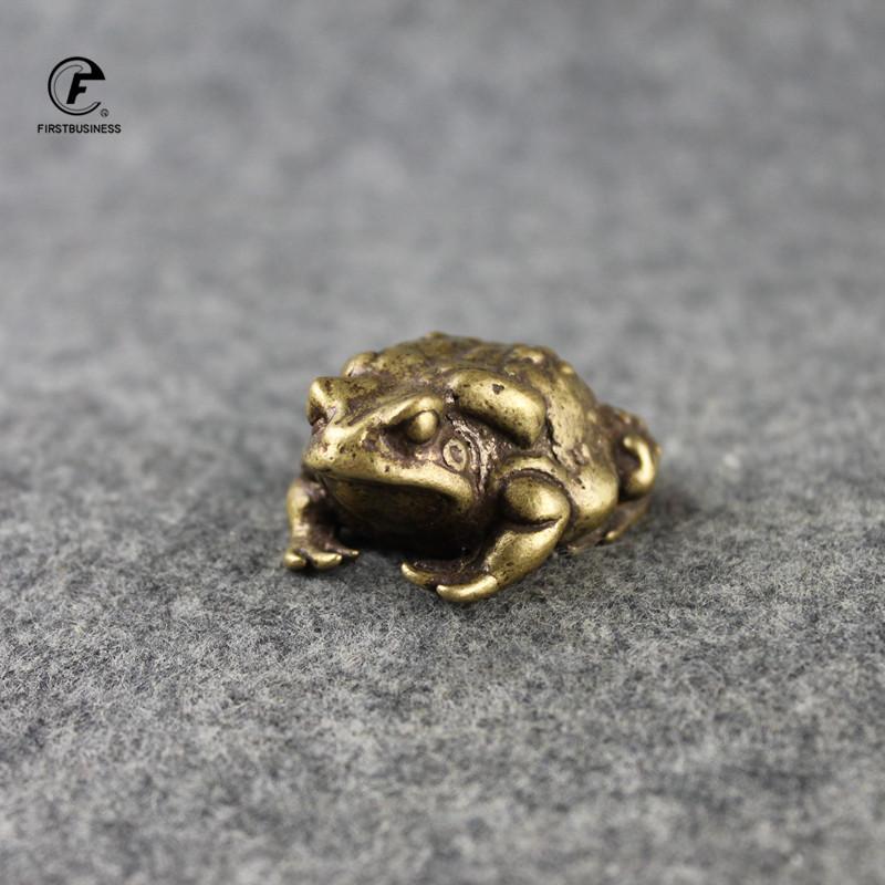 Lucky Rich copper toads frog Golden toad Animal solid copper Statue Animal mascot Decor Home Pure copper Carving Car Decorations