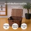 Простые корзины, коробки, рамки для хранения из имитации ротанга и плетеной соломы для различных мелочей,