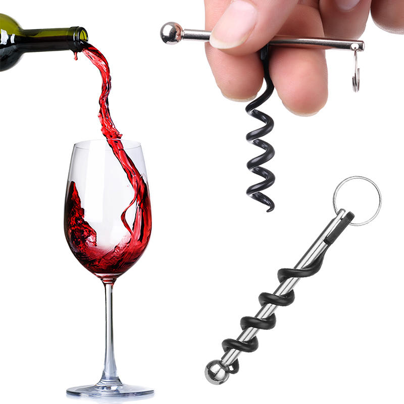 Открывалка для бутылок Outdoor Mini EDC Cork Screw Открывалка для бутылок красного вина Keyring Tool Многофункциональный инструмент для выживания в походе