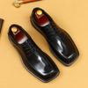 Туфли из яркой кожи с большой головкой, квадратная платформа, британские лакированные глянцевые туфли, деловые повседневные туфли дерби