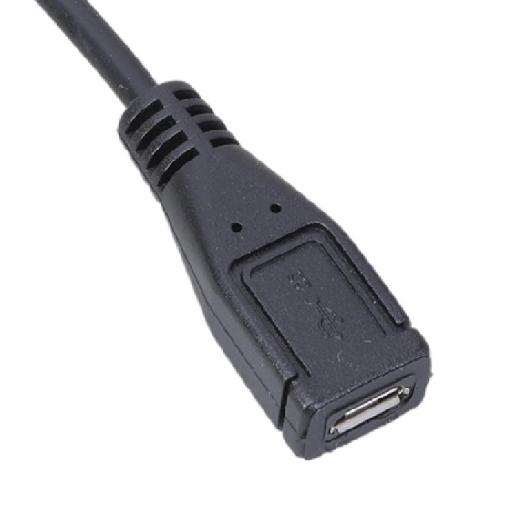 Кабель-удлинитель питания 5VDC MicroUSB на 5525 22AWG 3A Адаптерный кабель 0,2 м