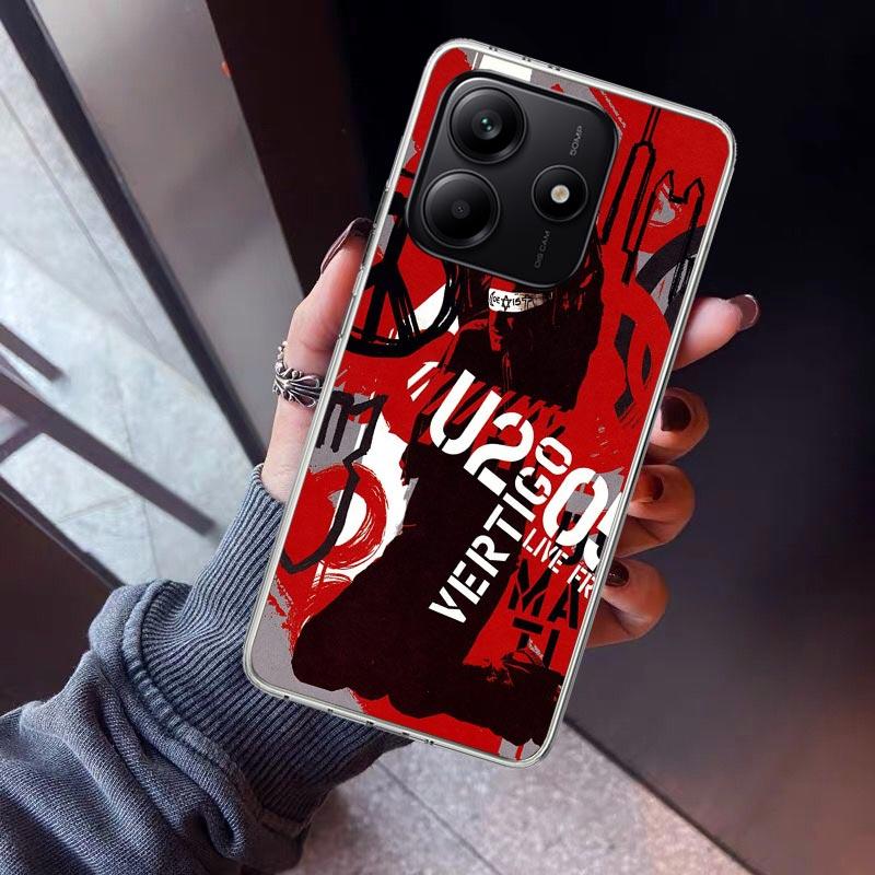 Band U-U2 Rock Phone Case For Xiaomi Redmi Note 15 14 14S 13 12S 12 Pro Plus 11S 11 10S 10 4G Cover 11E 11T 5G Print Fundas Redm