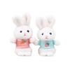 Cute Rabbit Plush Toy With Short Pile Fabric For Bag Decoration And Collection