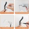 Black stainless steel wall-mounted hooks 10-piece set maximum load capacity: 20 lbs suitable for wardrobes and other settings.