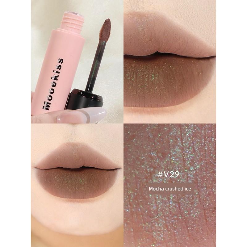 New Color Listing! Mooekiss Mukoshi Lip Mud Matte Finish Lip Lacquer No Stain on Cup V27 V29 V25