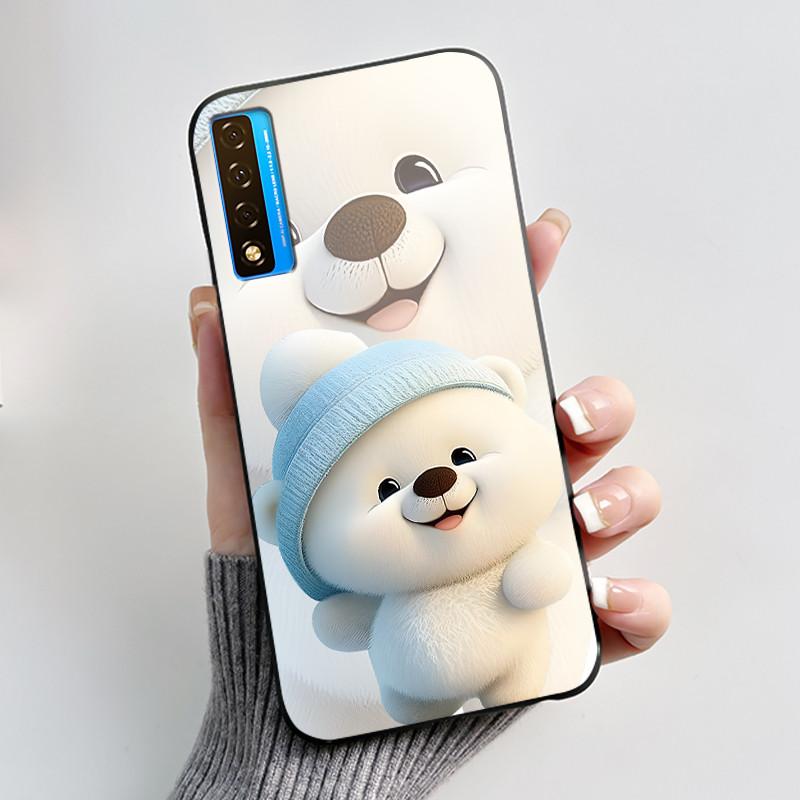 New Casing For TCL 20 5G 20S 20L 20L+ Flower Pattern Shockproof Cover For TCL 20 SE Fashion Cartoon Design Soft Black Case